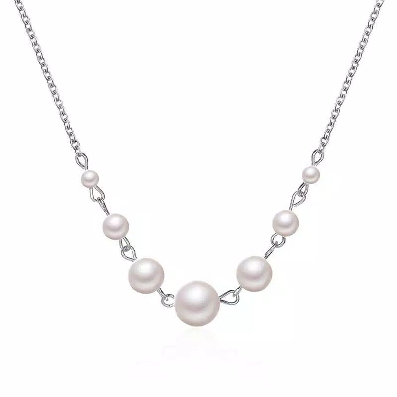 Anne Pearl Korean Necklace Kalung Korea Rantai Mutiara