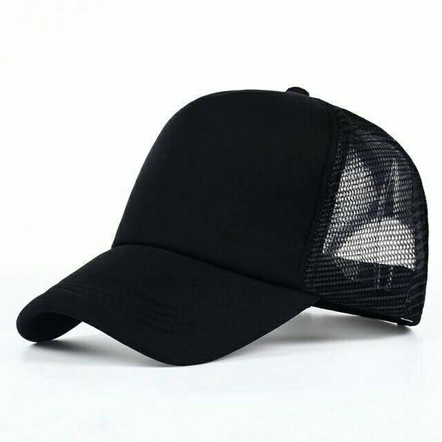 TOPI HITAM POLOS BASEBALL /TOPI BASEBALL / TOPI TRUCKER /TOPI JARING