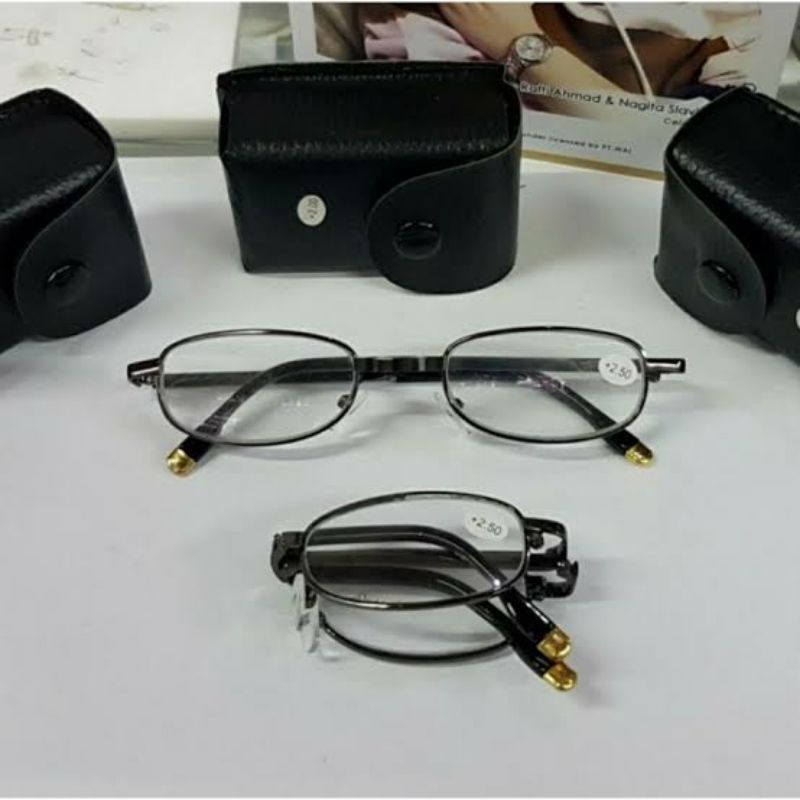 Kacamata Baca Plus, Kacamata Baca Lipat, Kacamata Baca Lensa Kaca