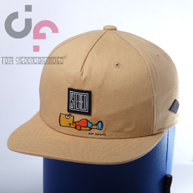 Like New , Topi Snapback Cap merk Stereo Vinyls "The Simpsons " , Prelove Bekas Second Original
