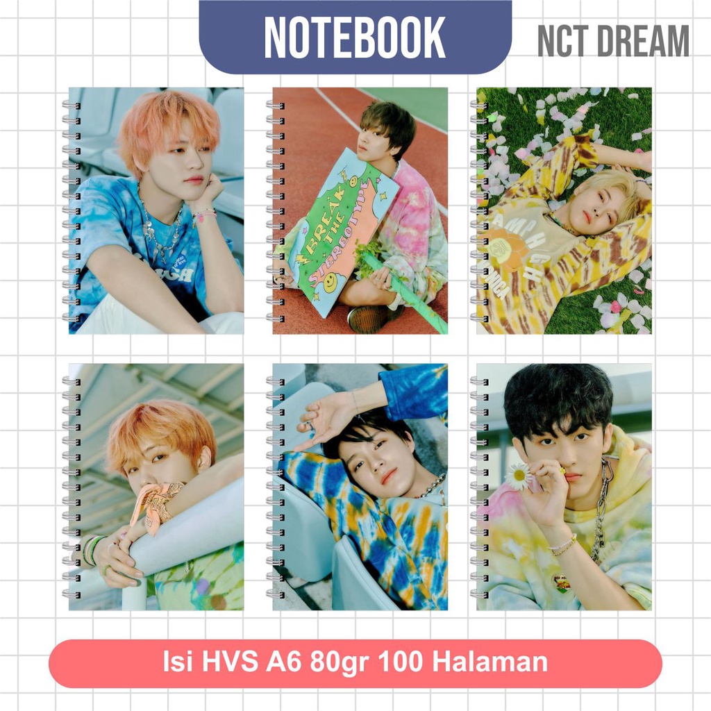 

Notebook A6 (10,5x14,5 cm) KPOP NCT DREAM Seri 7 / NOTEBOOK KPOP NCT TERMURAH