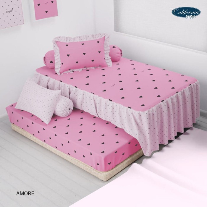 Sprei Sprei Sorong 2 in 1 California Duo uk 120x200 Yellow Truck - AMORE(H3N2) Sprei Aesthetic Sprei