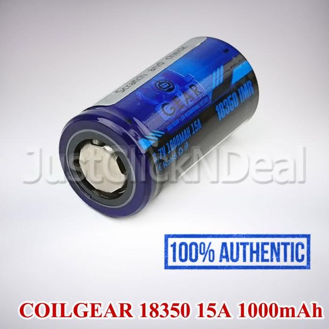 JUALJUAL Baterai 18350 Coil Gear 15A 1000mAh Authentic