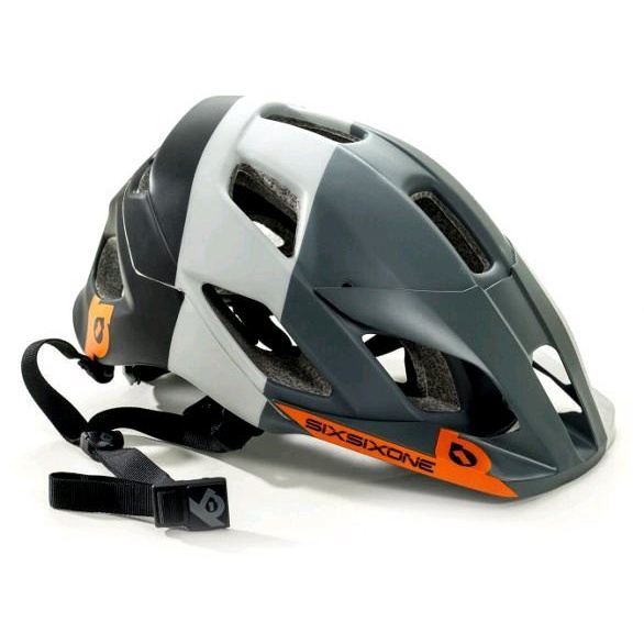 SALE Helmet MTB Helm Sepeda 661 SixSixOne Six Six One EVO AM Grey White Black