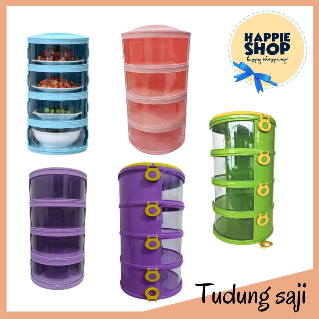Tudung Saji 5 Susun Lebih Tebal Tempat Penyimpan Makanan Food Storage Cover Rak Penyimpanan Makanan Modern Food Grade 4 Susun Penyimpan Sayur Sudah Rakit Siap Digunakan Tutup Cover