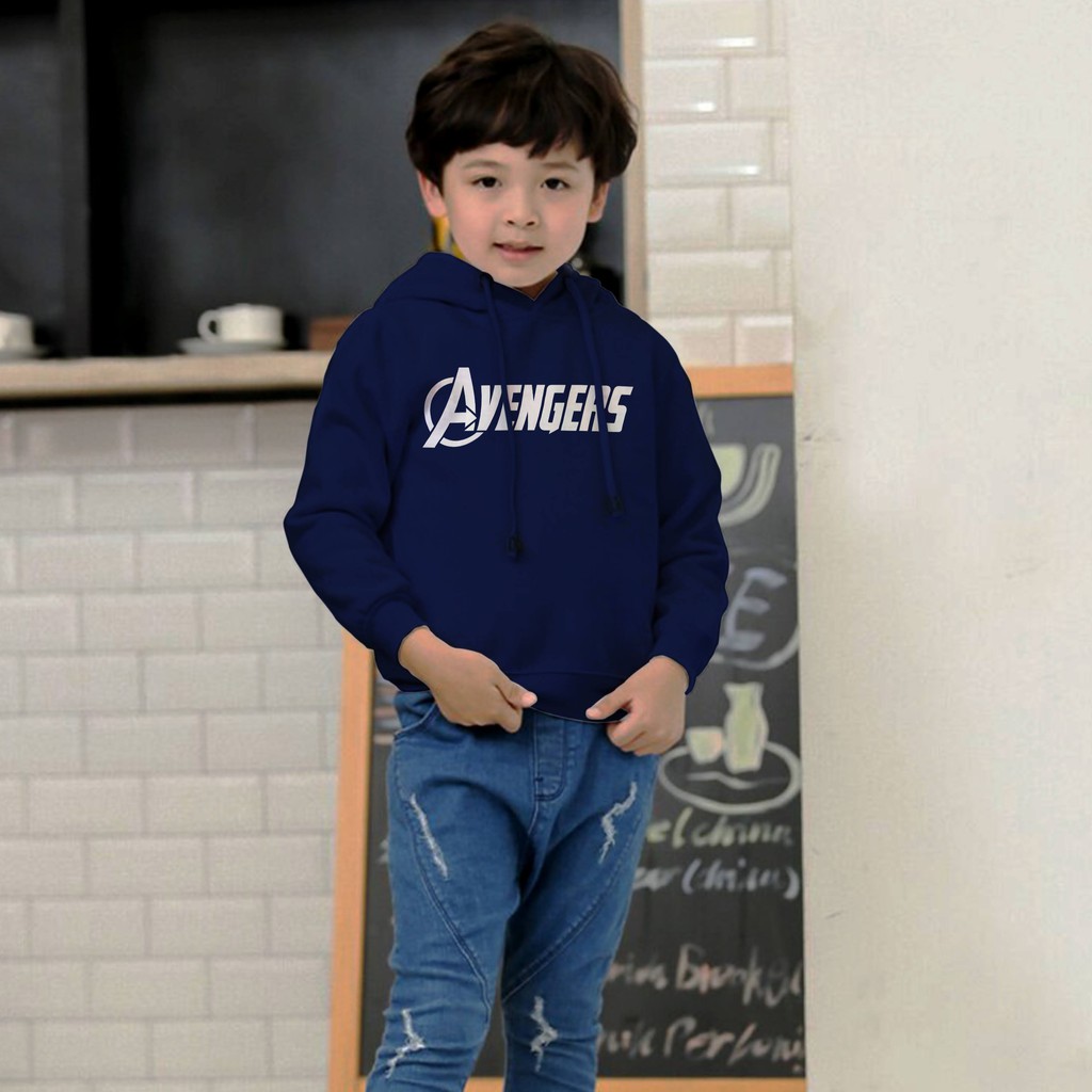 Jaket Hoodie Sweater Anak / AVENGERS NAVY / Jaket Hoodie Anak / Grosir BAJU Anak