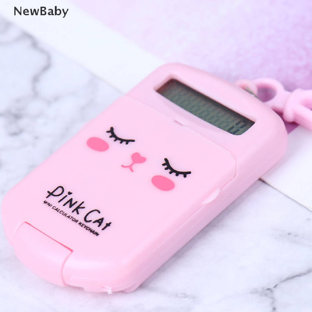 NewBaby Portable Calculator Pocket Size Creative Keychain Calculator Office Supplies ID