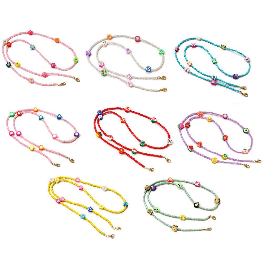 R-FLOWER Lanyard Lanyard Lanyard Leher Nyaman Untuk Wanita Tali Holder Kacamata Warna-Warni