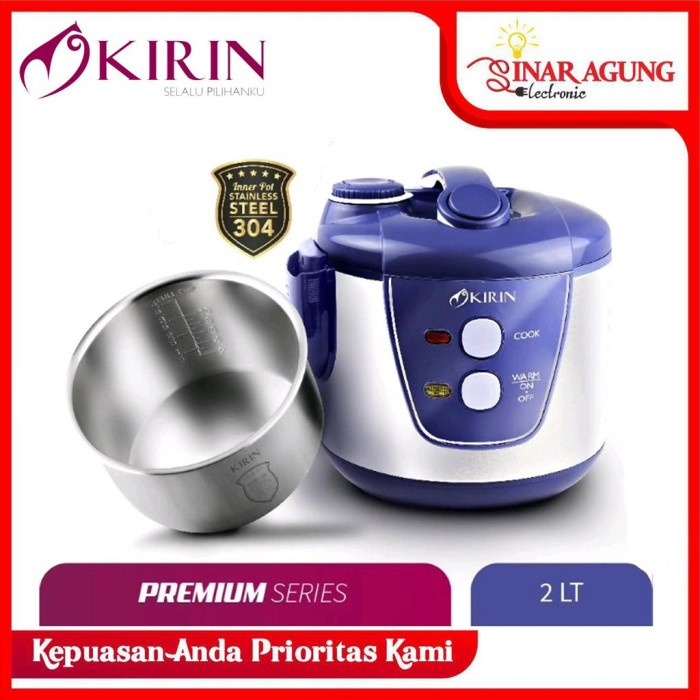 KIRIN RICE COOKER 2.0 LITER | KRC-389 | 389 GARANSI RESMI BIRU Magic Com Buat Bayi Multifungsi Kecil