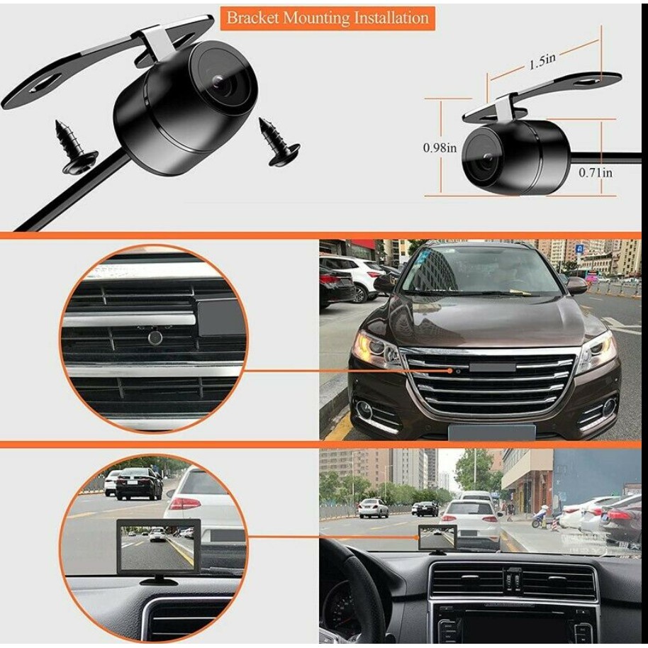 Kamera Mobil Universal Depan Belakang Mundur Parkir Dua Fungsi universal car front rear camera