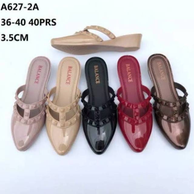 Sandal Wanita Jelly Wedges A627