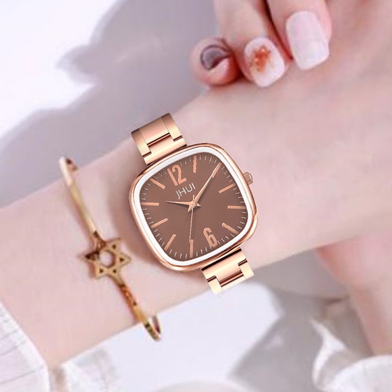 SANGCAKRA COD -  Jam Tangan Wanita Analog Quartz Casual Fashion Strap Rantai Stainless Steel Import JW43