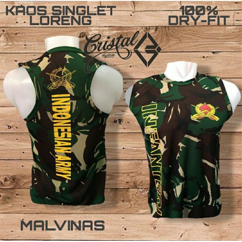 kaos loreng singlet