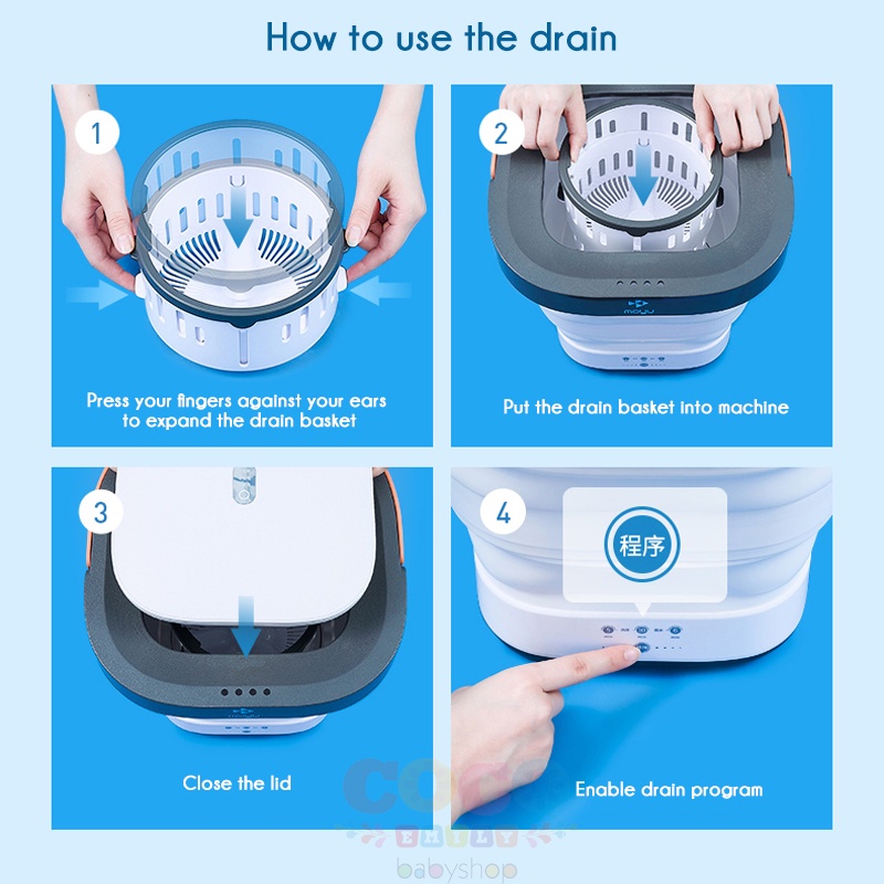 XIAOMI MOYU 2nd Generation Portable Washing Machine Mesin Cuci Ready