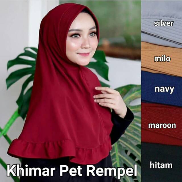 KHIMAR REMPEL JILBAB INSTAN WOLFIS | Hijab instant PET REMPLE