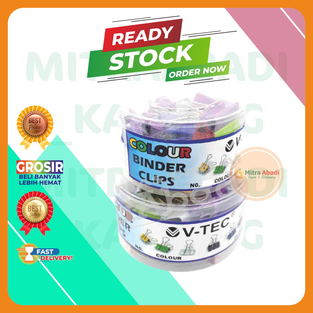 

(12 PCS) BINDER CLIP VTEC 260 WARNA
