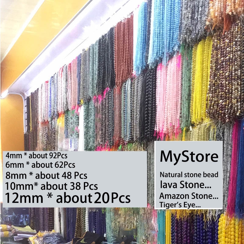 1 Strand Manik-Manik Batu Kristal Kuarsa Bulat Warna Ungu Ukuran 4-10mm Untuk Membuat Perhiasan