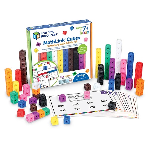 Learning Resources MathLink Cubes Elementary Math Activity Set Mainan Edukasi Anak Belajar Matematik