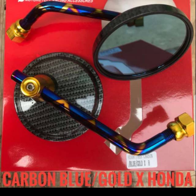 Kaca Spion Carbon Model Bulat Universal Motor Scoopy Fino Dll
