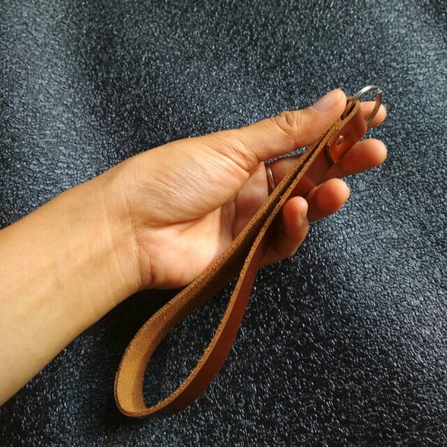 KOING GANCI GANTUNGAN KUNCI LANDYARD FREE CUSTOM NAMA KUKIT SAPI ASLI