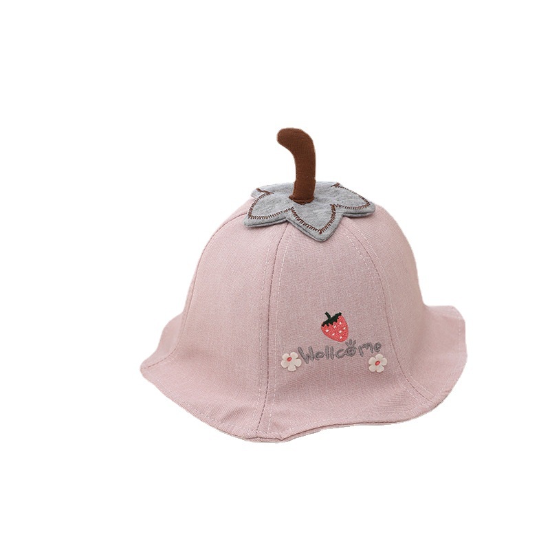 Halomam - Bucket Hat Strawberry ( Topi Bucket Bayi / Topi Bucket Anak Motif )-3