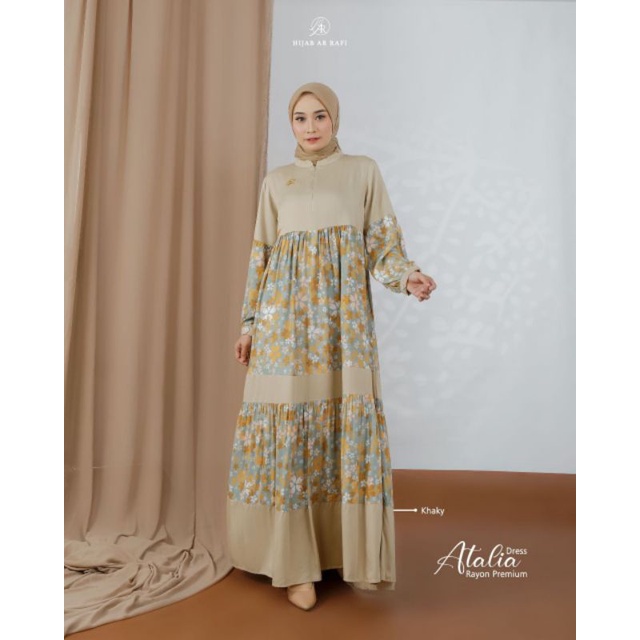 Dress Atalia Arrafi Gamis Busui Gamis Premium Gamis Syari Gamis Pesta Baju Muslimah Busui  Dress Mot