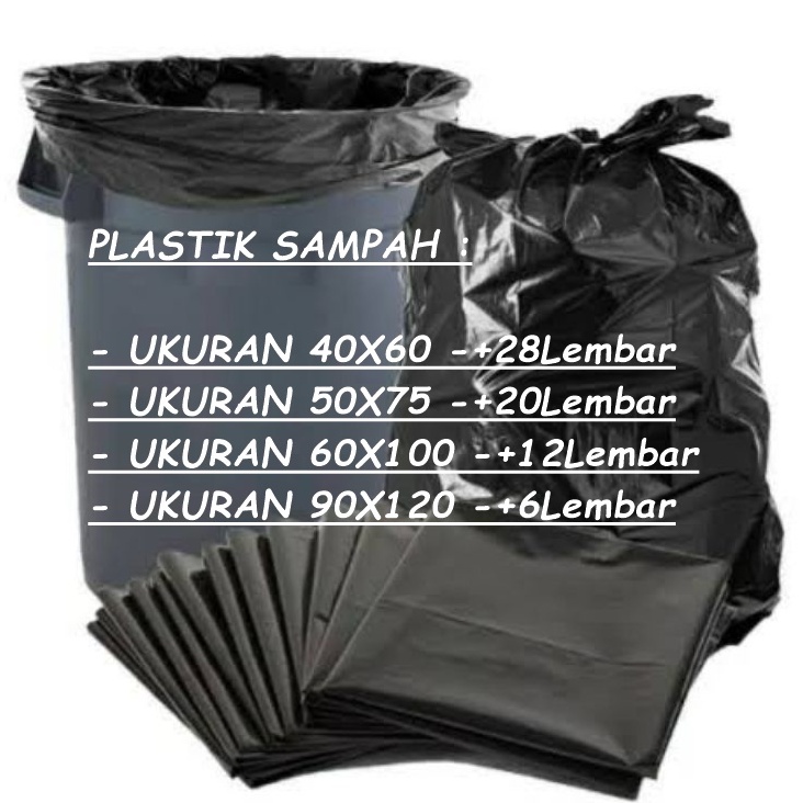 MNV Palstik Sampah 40x60, 50x75, 60x100, 90x120 Trash bag Kresek Sampah