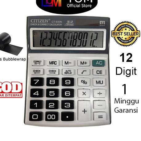 

F-EBY> ♥> // Kalkulator CT-933N 12 Digit - Calculator Check Dual 2 Power premium>