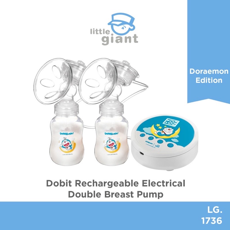 Little Giant Doraemon Dobit Rechargeable Electrical Double Breast Pump - Pompa Asi