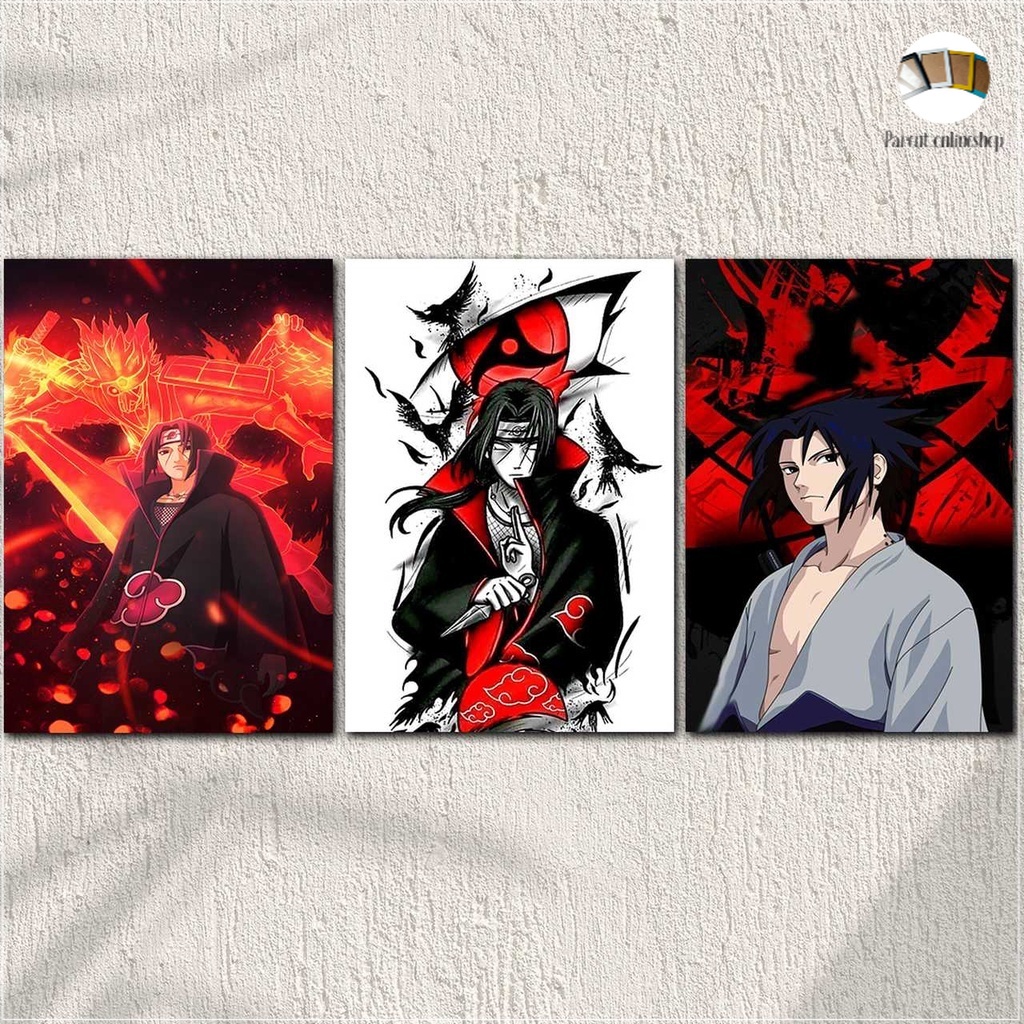 Hiasan dinding wall decor dekorasi hiasan gantung gambar pajangan anak naruto anime kartun animasi