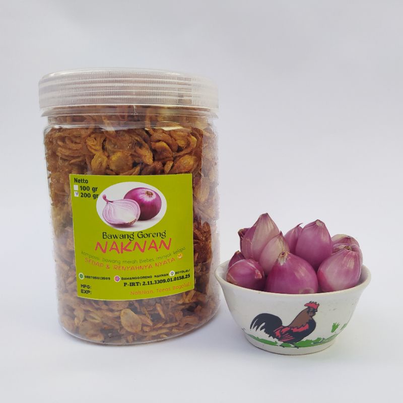 

BAWANG GORENG NAKNAN 200 GRAM ASLI BREBES TANPA CAMPUR TEPUNG