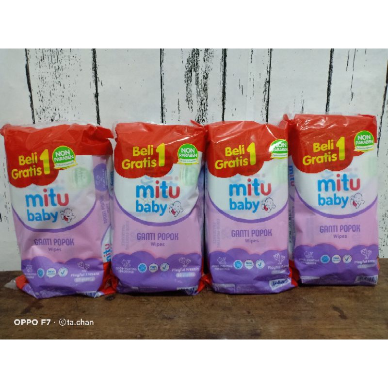 mitu baby wipes tisu basah baby 50s x 2pack buy1 get1