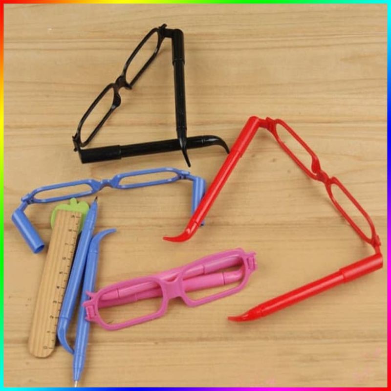 

pulpen kacamata ballpoint bolpen pen pena bolpoin glasses unik