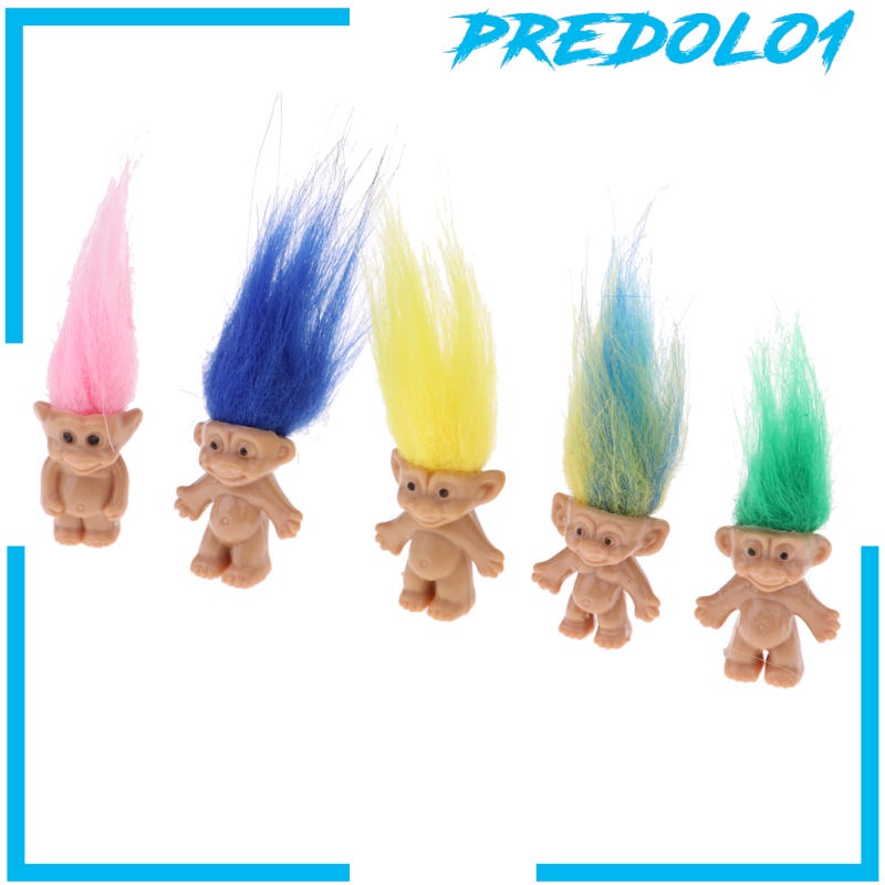 (Predolo1) 5pcs Boneka Troll Mini Gaya Vintage Untuk Dekorasi Kue