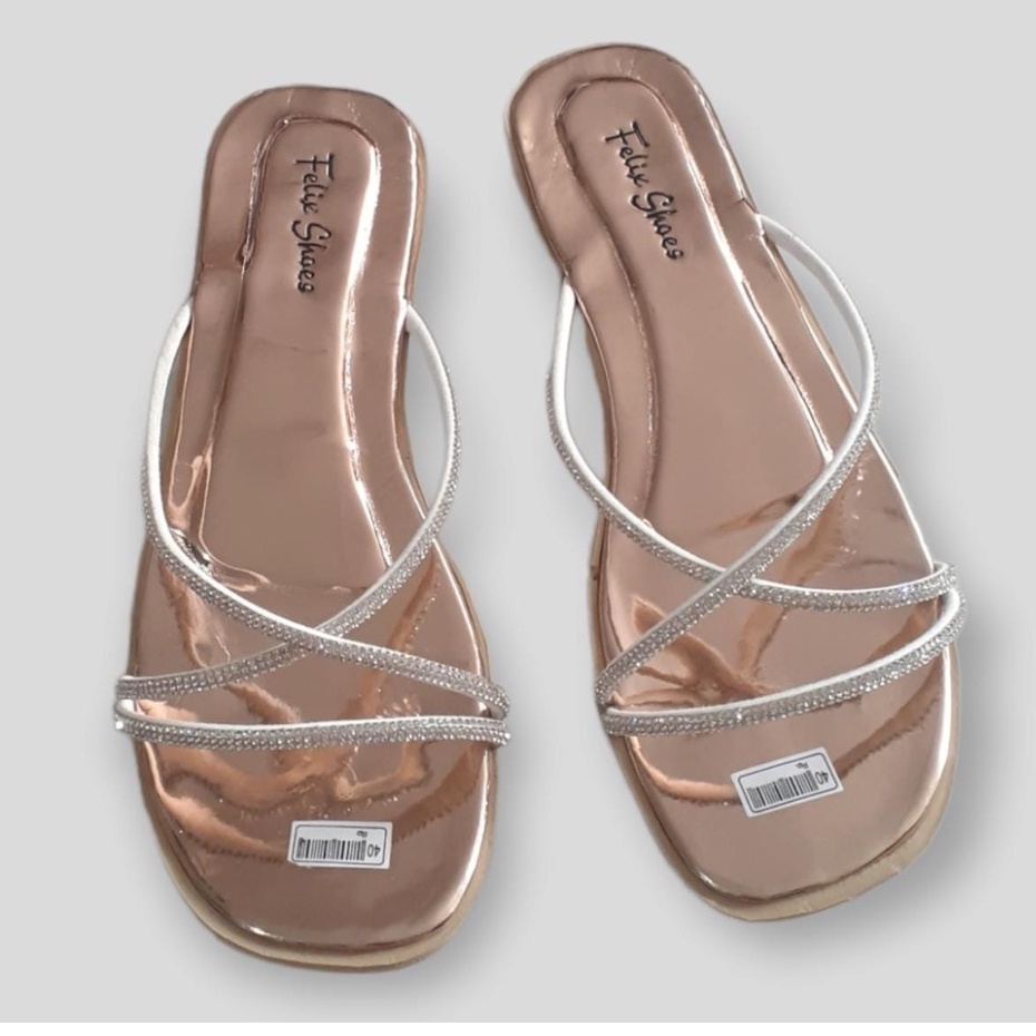 SANDAL TEPLEK WANITA GLOSSY MEWAH FM-08