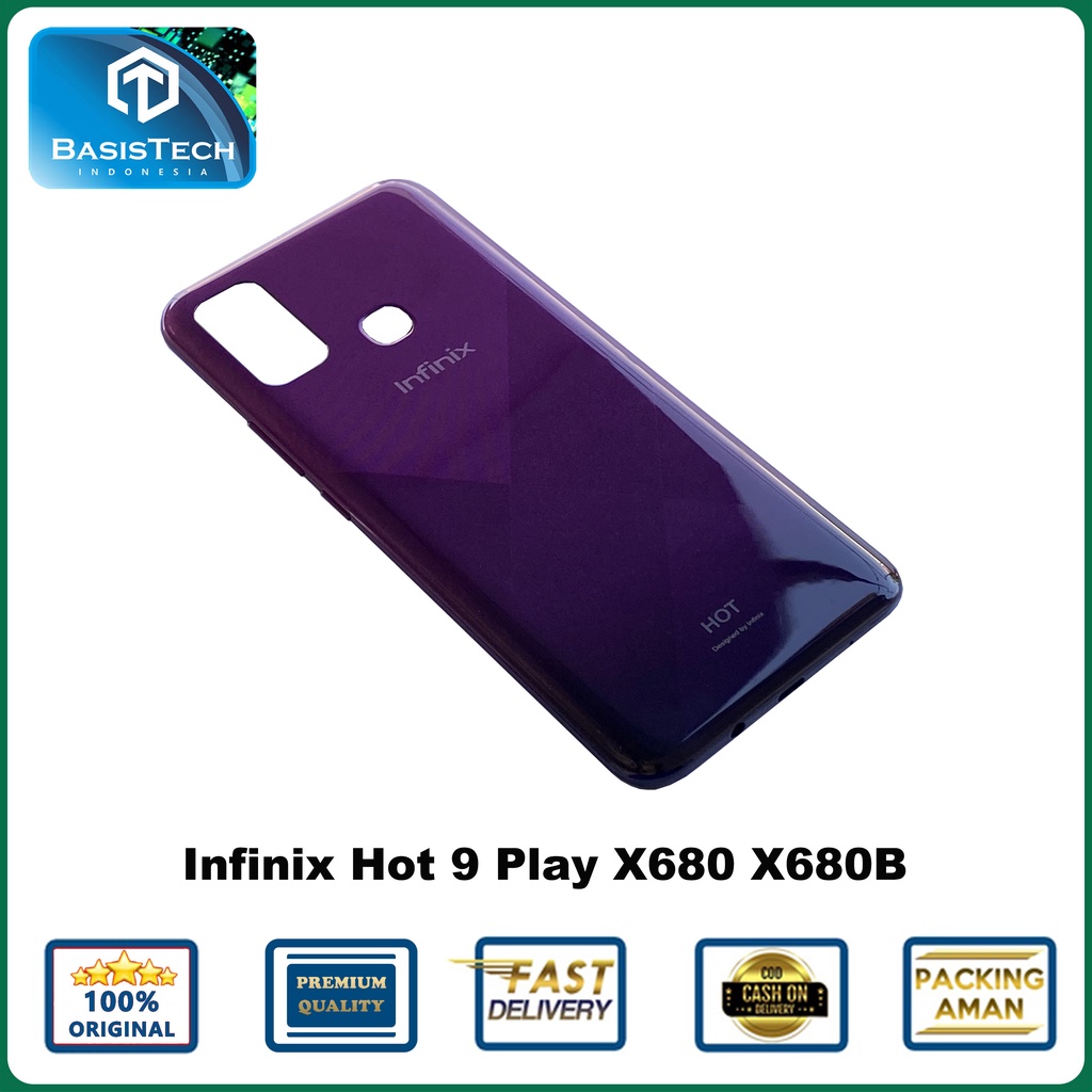 BACK COVER BACKDOOR INFINIX HOT 9 PLAY X680 X680B - BASISTECH ORIGINAL QUALITY