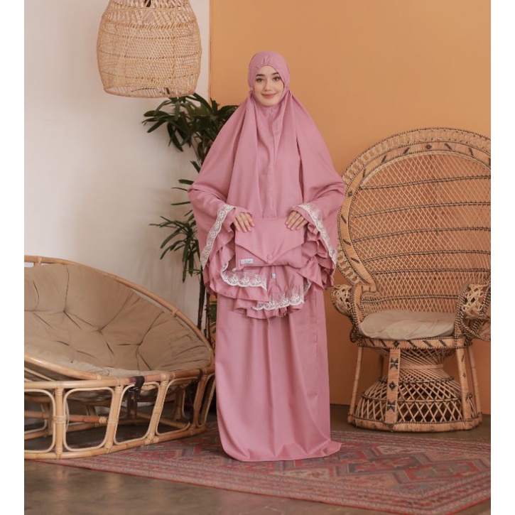 Mukena Set Mahar  Maryam Dusty Plain