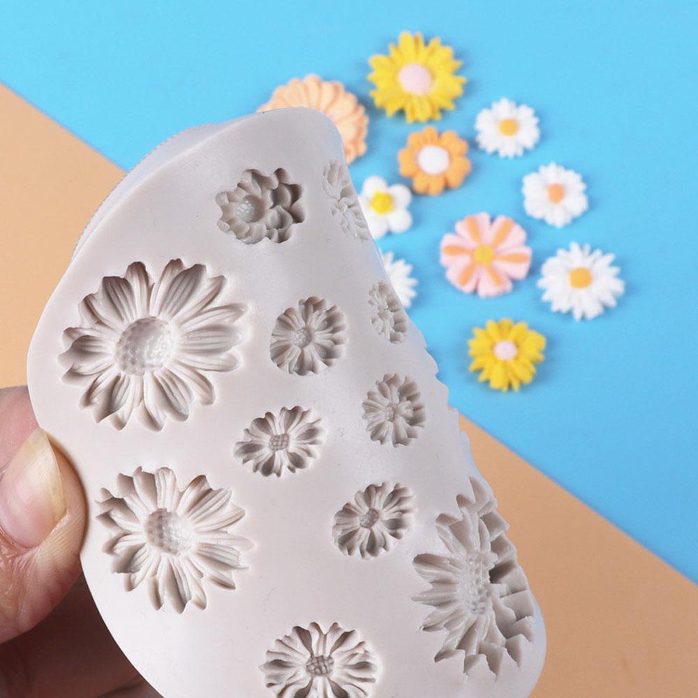 [Elegan] Fondant Cake Decoration Mini Daisy Alat Dekorasi Kue Cetakan Coklat Sabun Silikon