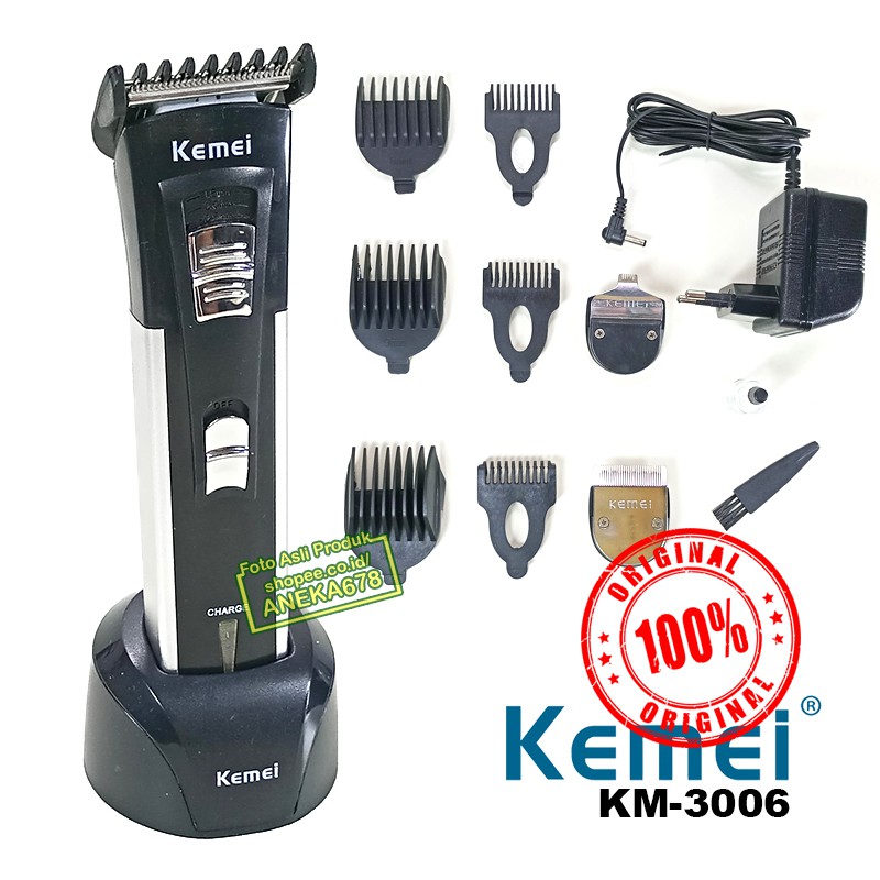 KEMEI KM 3006 ALAT CUKUR RAMBUT KUMIS JENGGOT BULU CAS SALON ELEKTRIK HAIR CLIPPER