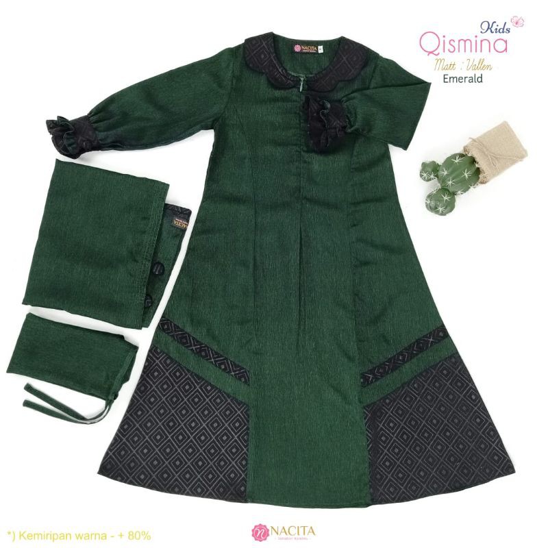 NACITA AFIFATHIN QISMINA KIDS set gamis, jilbab, dan cadar anak
