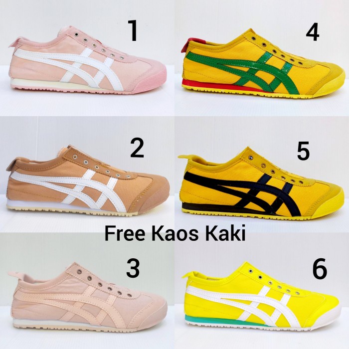 SNEAKERS ONIT SLIP ON SIZE 36 - 40 SEPATU WANITA KUNING NAVY MAROON - Satu, 36