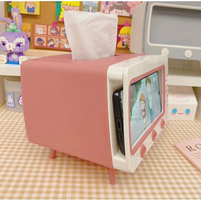 Phone Holder Tissue Box holder hp set tempat tisu