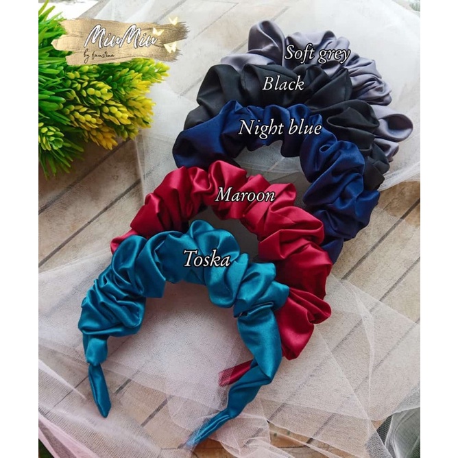 MiuMiu | BANDO NAGITA BIG SIZE SATIN RUFFLE - BANDO SCRUNCHE