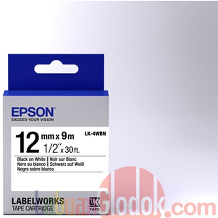 

tRF04S Epson Label 12Mm Black On White 9M Labelworks Tape Cartridge Lk-4Wbn E57Dtgfe