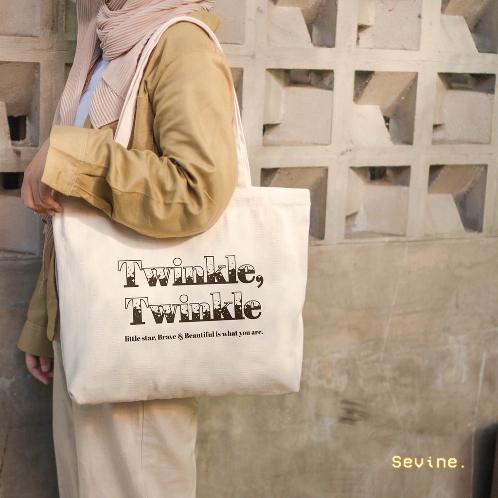 Sevine Tote Bag Kanvas Emily Tas Resleting Wanita Kuliah Fashion Laptop Totebag Quotes Aesthetic Vintage Series - CGW