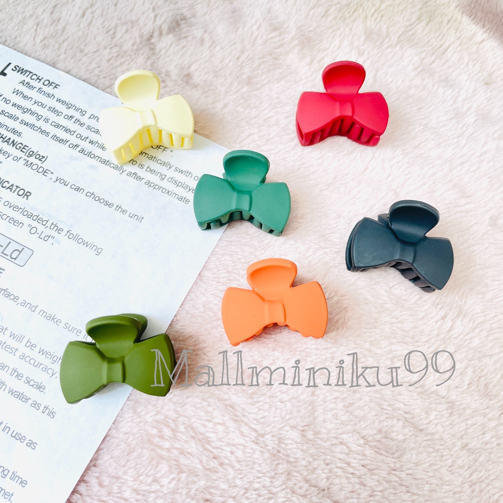 Jedai Doff 3cm Motif Pita Jepit Salon Korea Matte Mini Triangle Hair Claw Clips