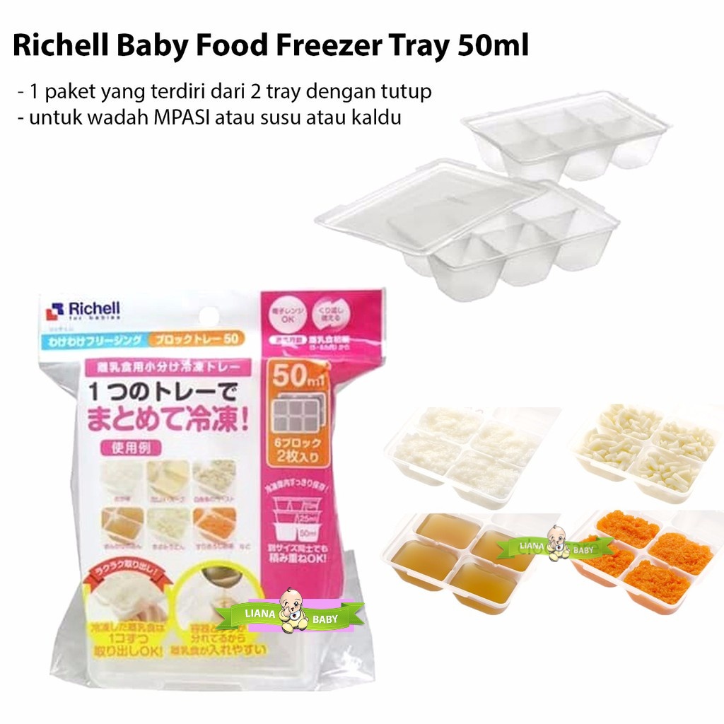 MAK267 RICHELL TEMPAT SIMPAN MPASI BABY FOOD FREZEER TRAY