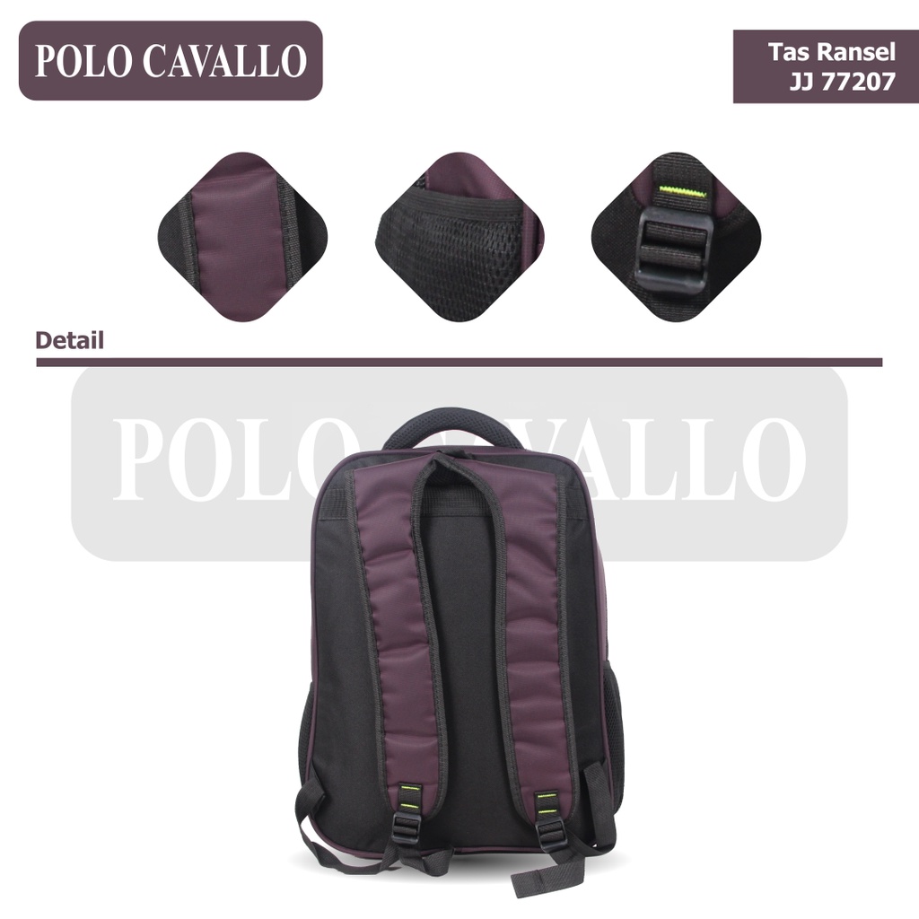 [KLIKTAS] Tas Ransel Laptop Pria Impor Polo Cavallo - JJ 77207 - Backpack kerja kantor Dinas