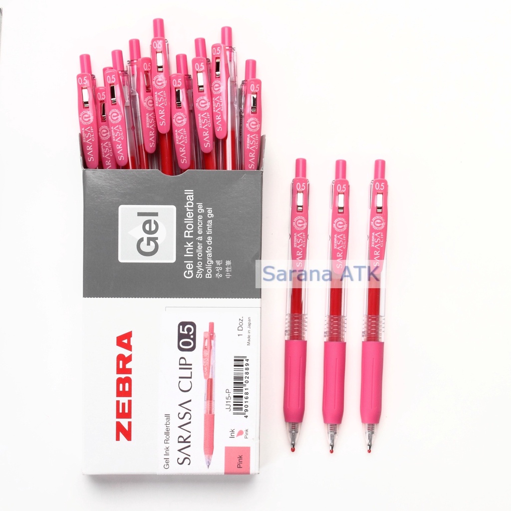 

Zebra Sarasa Clip - JAPAN 0.5 Gel Ink Rollerball - Pulpen Gel Pink [1 Pcs]