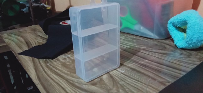 [ Cod ] Box Plastik (3 Sekat) Kotak Tempat Kancing / Jarum / Peniti / Obat / Kalung / Perkakas